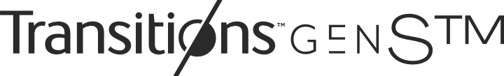 Novax Transitions gözlük camı materyal logosu.